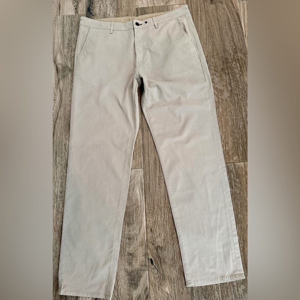 Men's Classic Rag & Bone Beige Chinos Cotton Made in USA Work Pants 38X32